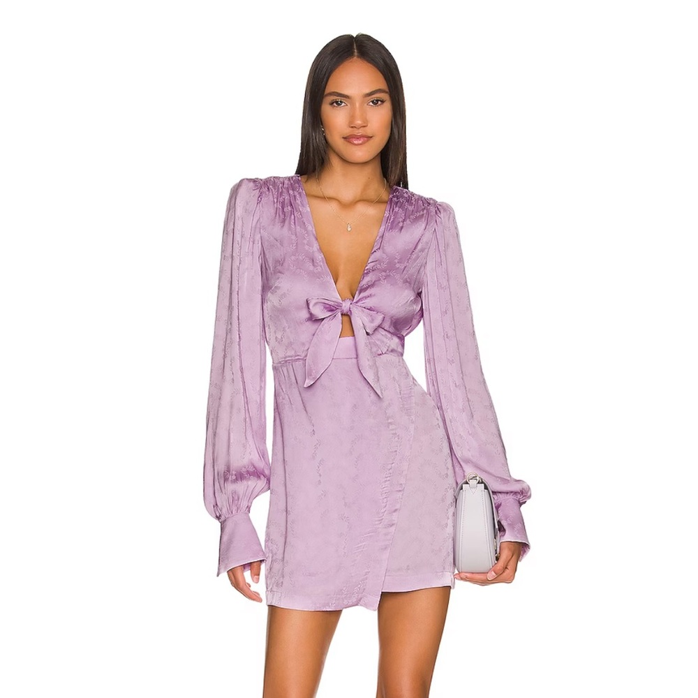 Lovers and friends Elaine mini dress in lilac purple